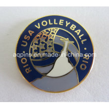 Metal Trading Pin for Rio USA Volleyball (badge-002)